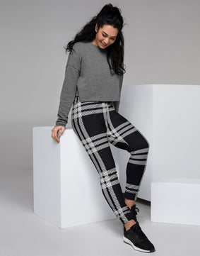 Black plaid Women's Joggers