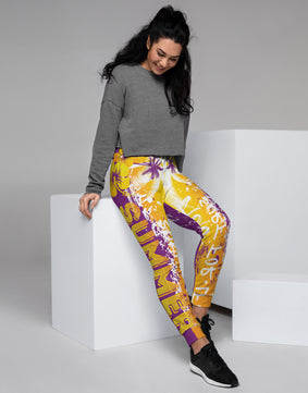 Purple yellow Women's Joggers