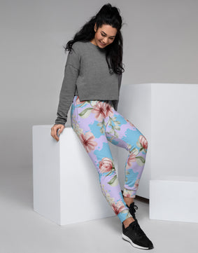 Pink blue garden Women's Joggers