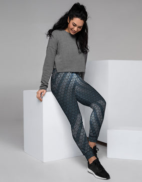 Blue hexagon Women's Joggers