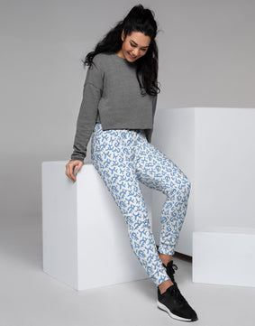 Blue floral Women's Joggers