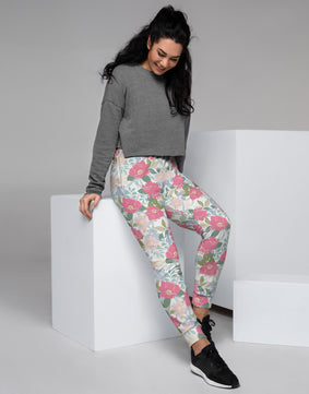 Peach floral Women's Joggers