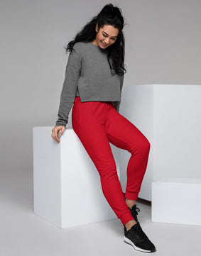 Red coloured Women's Joggers