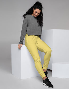 Faded yellow coloured Women's Joggers