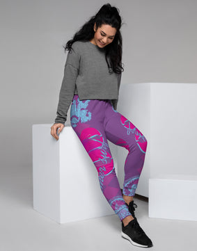 Purple floral Women's Joggers