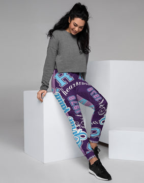 Purple floral Women's Joggers