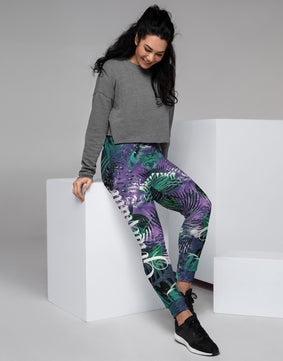 Green floral Women's Joggers