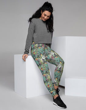 Multicoloured poplin Women's Joggers