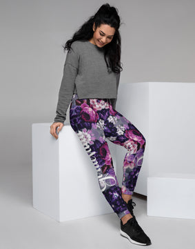 Purple floral Women's Joggers