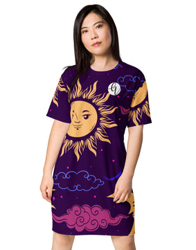 Sunny night T-shirt dress