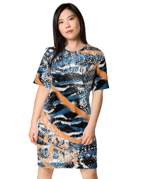 Animal skin T-shirt dress