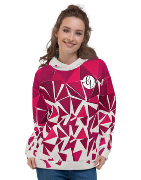 Red ruby mosaic Hoodie