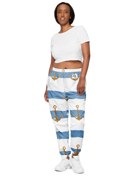 Anchor stripes track pants