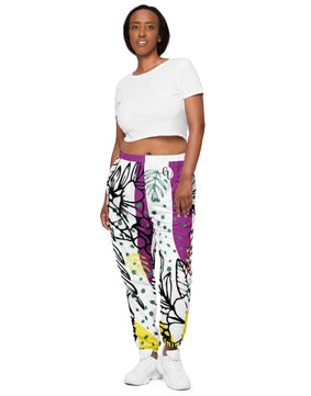 Ditzy plum track pants