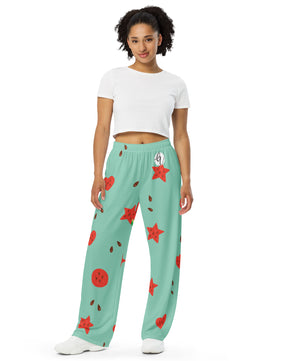 Stars All-over print unisex wide-leg pants