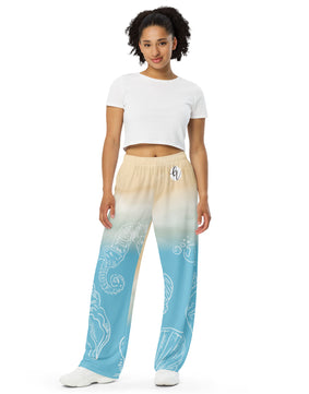 Sunny summers All-over print unisex wide-leg pants