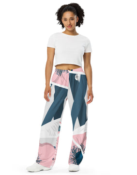 Peach petals All-over print unisex wide-leg pants