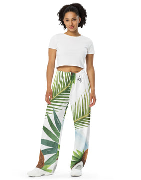 Coconut All-over print unisex wide-leg pants