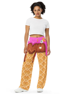 Melting icecream All-over print unisex wide-leg pants