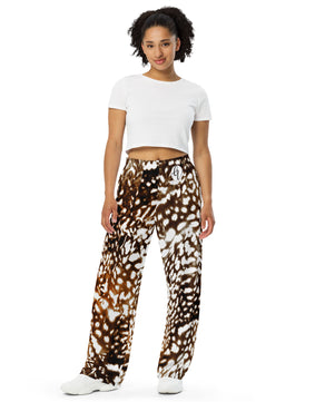 Bird skin All-over print unisex wide-leg pants