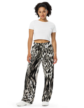 Snow jagauar All-over print unisex wide-leg pants