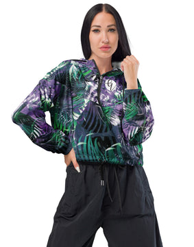 Green leaves  cropped windbreaker