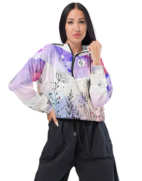 Aquarelle cropped windbreaker