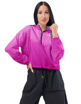 Pink coloured cropped windbreaker