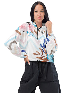 Peace petals cropped windbreaker