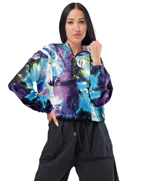 Mountain floral cropped windbreaker