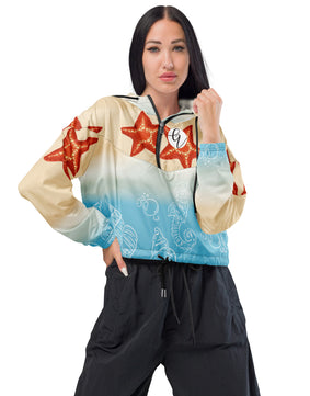 Sea star fish cropped windbreaker