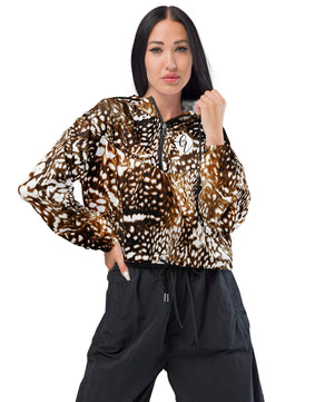 Bird skin Women’s cropped windbreaker