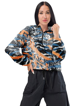 Animal skin Women’s cropped windbreaker