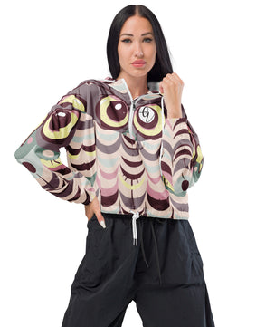 Owl cropped windbreaker