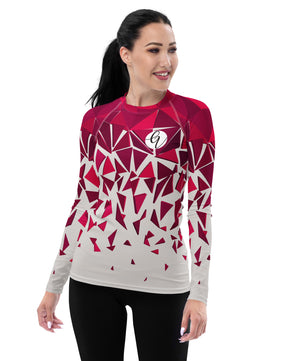 Red Ruby Mosaic Rash Guard