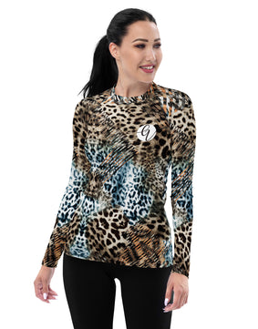 Tiger skin Women's Rash Guard