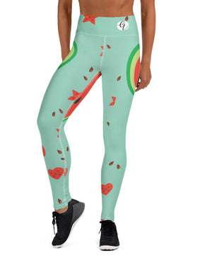 Watermelon heart Yoga Leggings