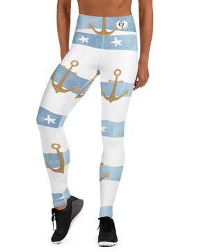 Anchor stripes Yoga Leggings