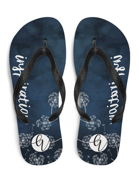 Blue reindeer Flip-Flops