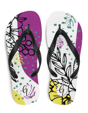 Ditzy plum Flip-Flops