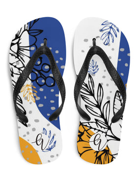 Tropical foliage Flip-Flops