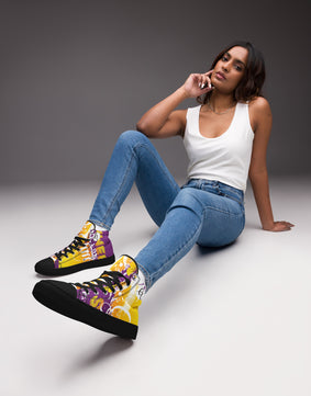 Women’s high top canvas shoes