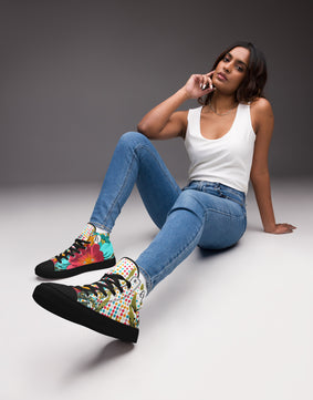 Women’s high top canvas shoes