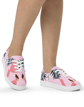 Flamingos  Women’s lace-up canvas shoes