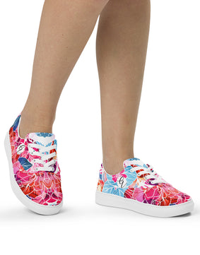 Floral delights Women’s lace-up canvas shoes