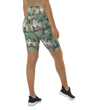 Poplin Multicolor Biker Shorts