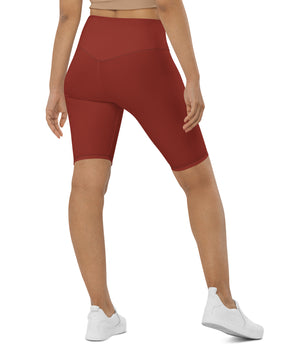 Reddish brown colored Biker Shorts