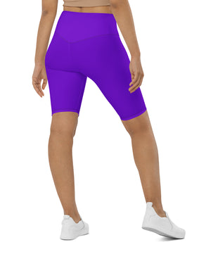 Neon Purple colored Biker Shorts