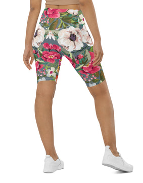 Wild Floral Biker Shorts