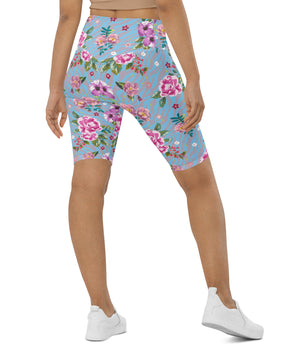 Orchid Floral Biker Shorts